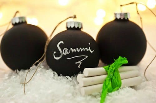DIY Christmas Ornament - chalkboard ornament