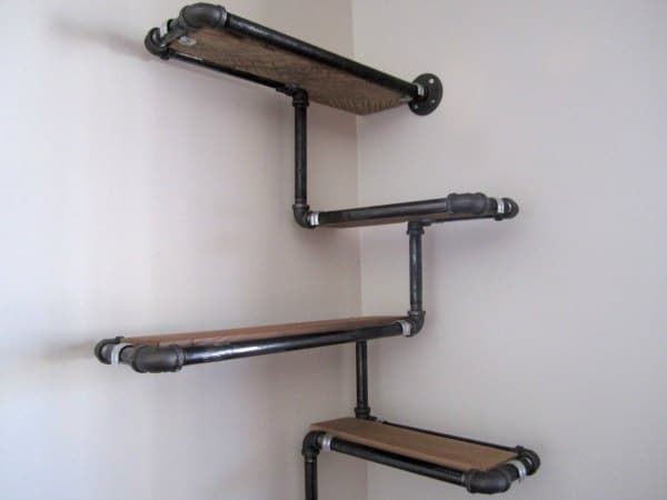 Corner Shelf Idea - DIY Industrial Corner Shelf