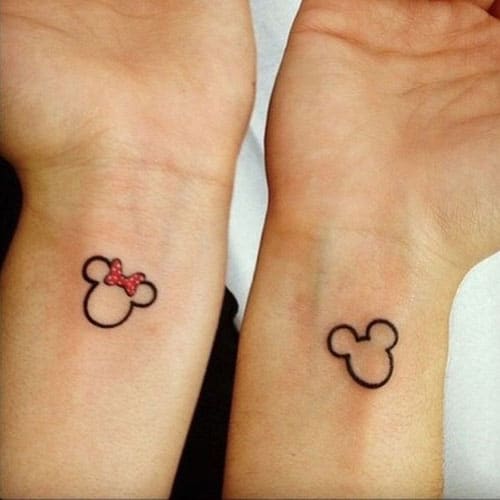 Mickey and Minnie Matching Disney Tattoo