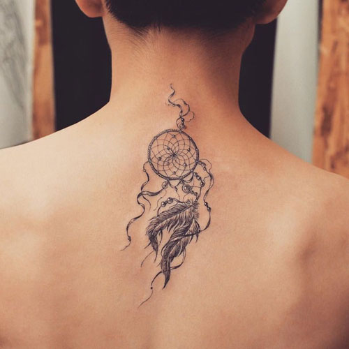 Small Dreamcatcher Tattoo - Dream Catcher Tattoo On Back